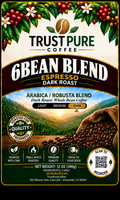 6-Bean Espresso Blend | Espresso Roast Coffee | TrustPureCoffee