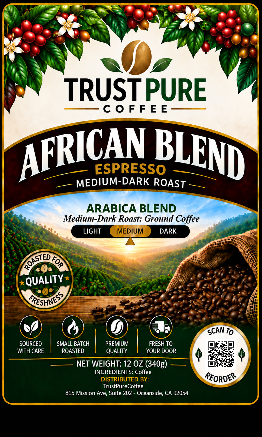 African Espresso Blend Coffee | TrustPureCoffee