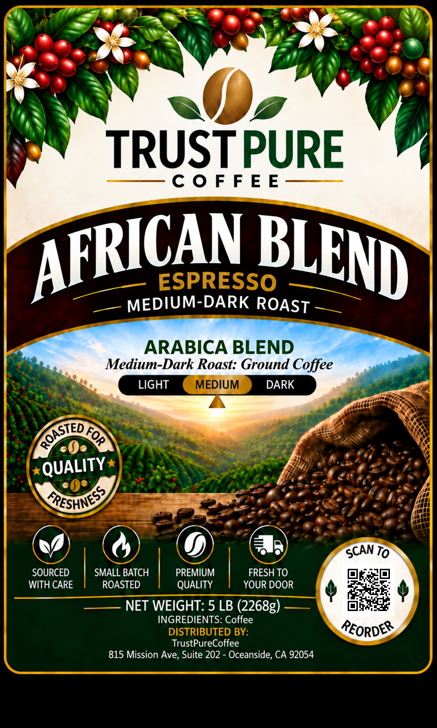 African Espresso Blend Coffee | TrustPureCoffee