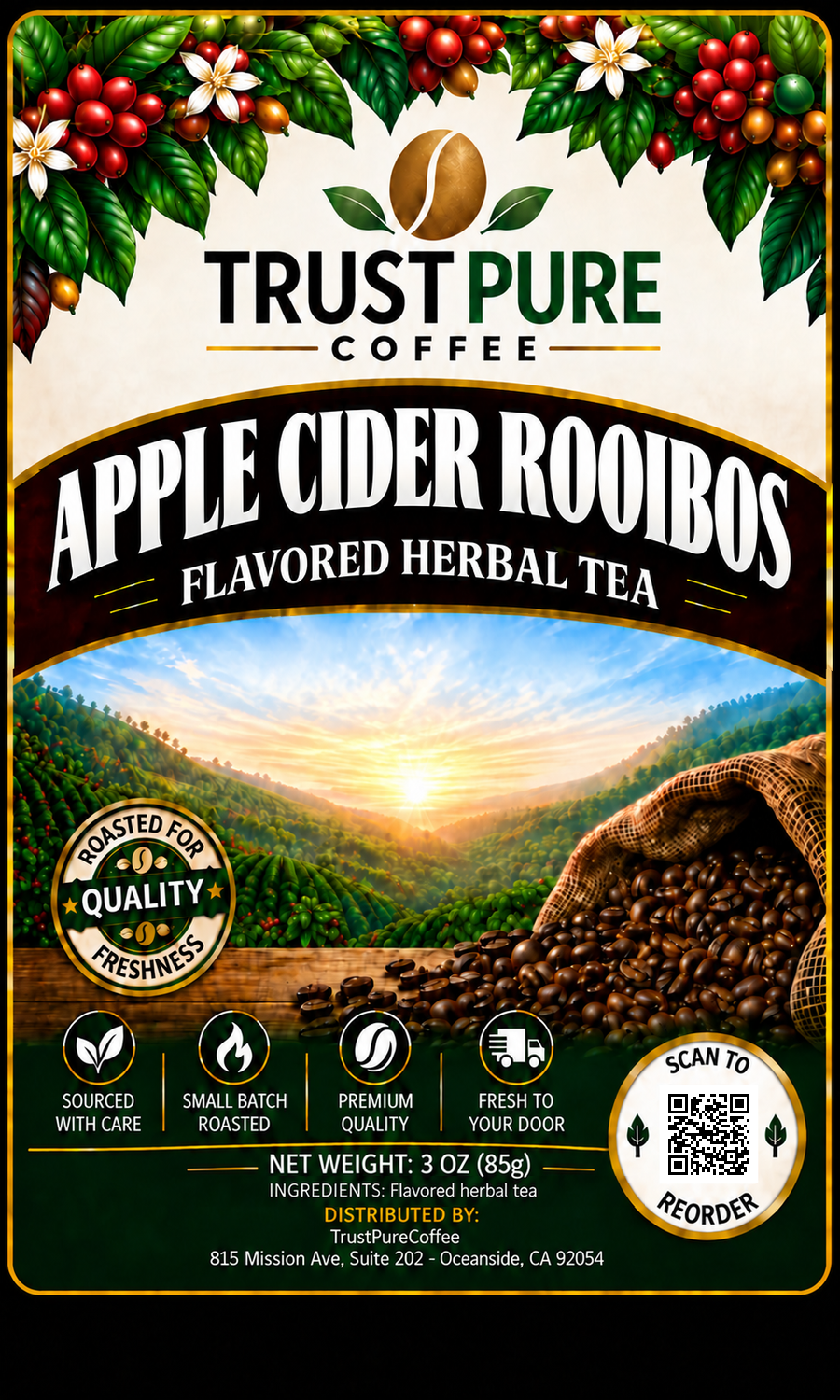 Apple Cider Rooibos Tea | Warm, Spiced & Comforting | TrustPureCoffee