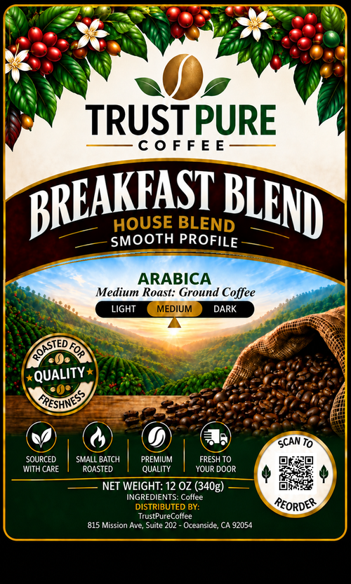Breakfast Blend Coffee | Morning Coffee Blend | TrustPureCoffee