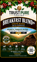 Breakfast Blend Plus | Extra Caffeine-Coffee Blend | TrustPureCoffee