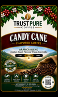 Candy Cane Flavored Coffee | Peppermint Holiday Coffee | TrustPureCoffee
