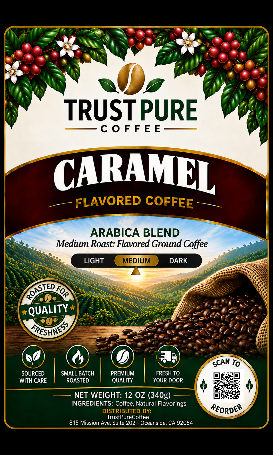 Caramel Flavored Coffee | Buttery Smooth Coffee | TrustPureCoffee