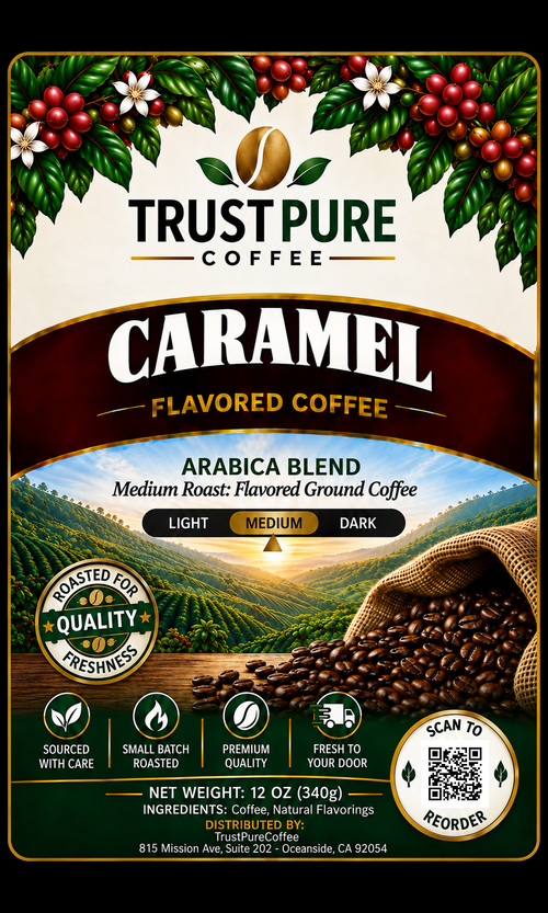 Caramel Flavored Coffee | Buttery Smooth Coffee | TrustPureCoffee