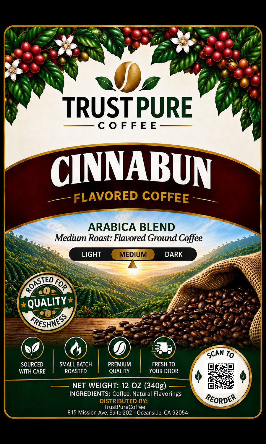 Cinnabun Coffee | Flavored Coffee | TrustPureCoffee