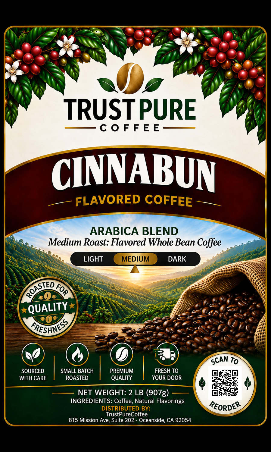 Cinnabun Coffee | Flavored Coffee | TrustPureCoffee
