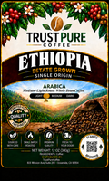 Ethiopian Coffee | Natural Medium-Light Roast Single Origin | TrustPureCoffee
