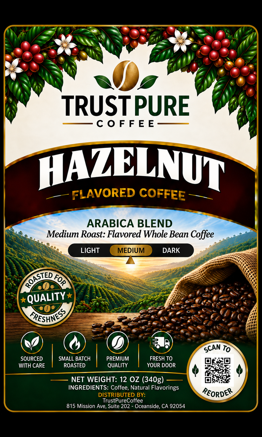 Hazelnut Flavored Coffee | Warm Nutty Smooth Coffee | TrustPureCoffee