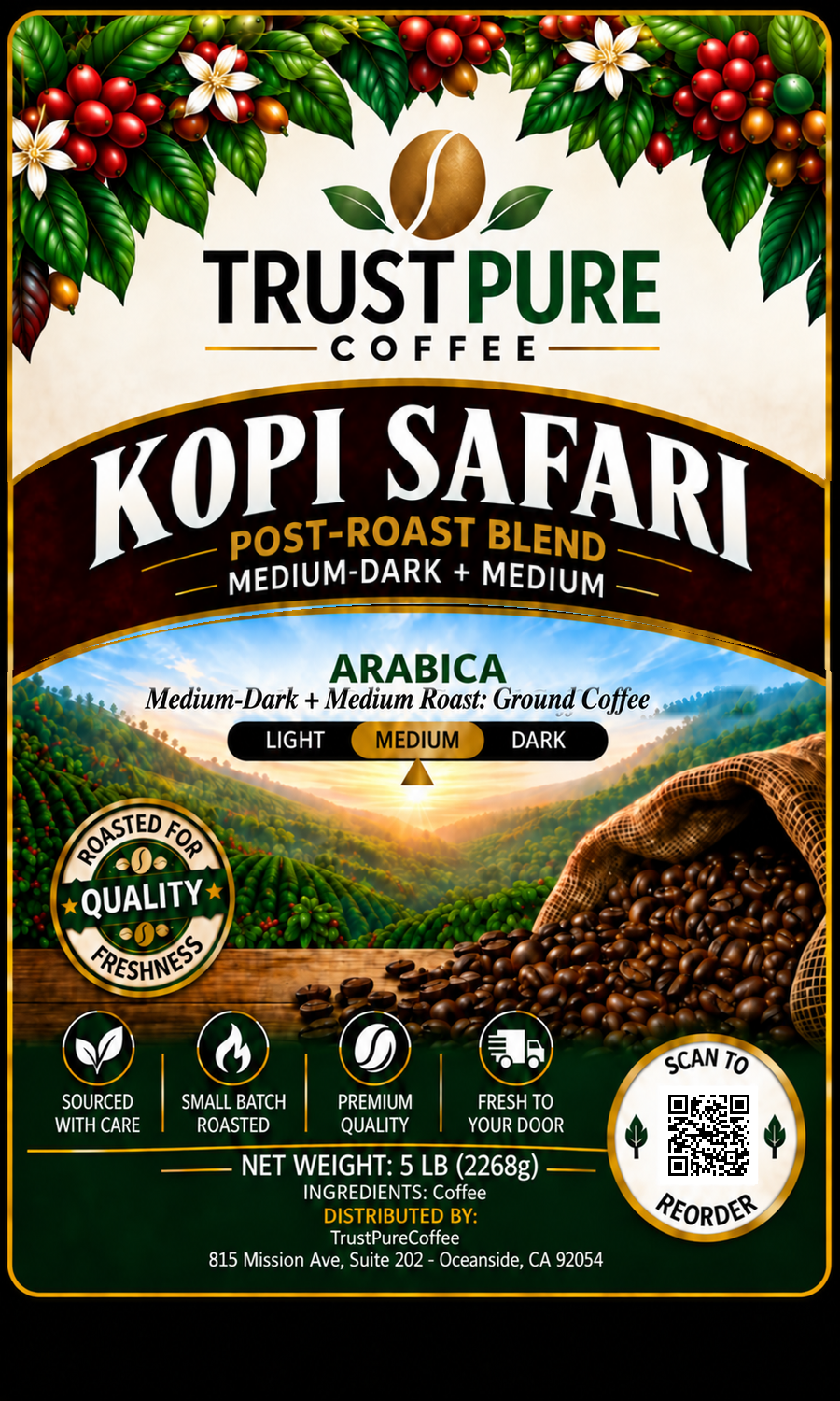 Kopi Safari Coffee Blend | African-Inspired Blend | TrustPureCoffee