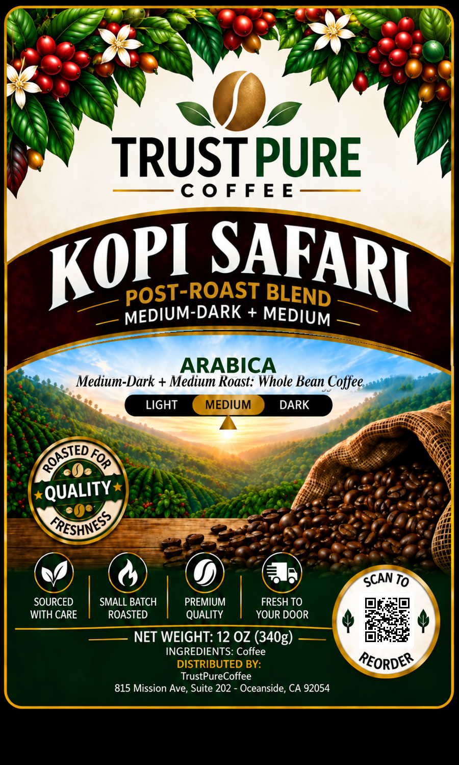 Kopi Safari Coffee Blend | African-Inspired Blend | TrustPureCoffee
