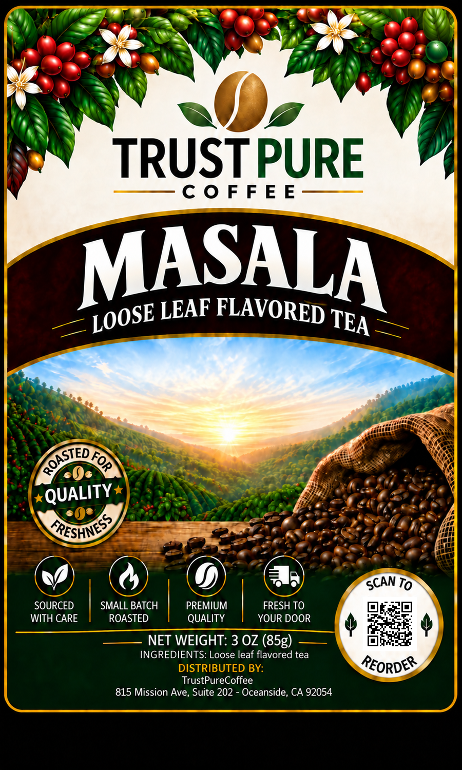 Masala Chai Tea | Warm, Spiced & Aromatic | TrustPureCoffee