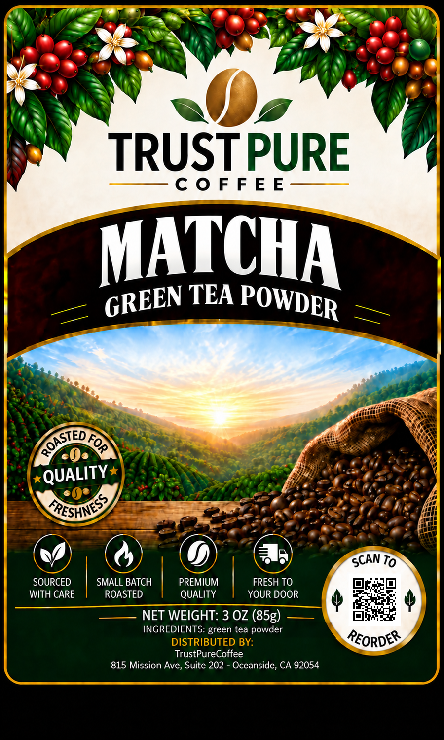 Matcha Green Tea | Vibrant, Smooth & Richly Umami | TrustPureCoffee