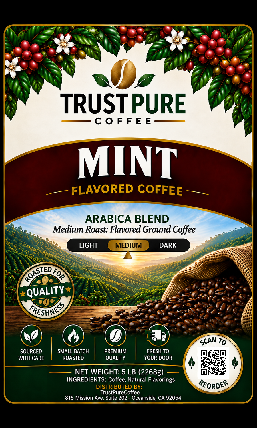 Mint Flavored Coffee | Cool Refreshing Coffee | TrustPureCoffee
