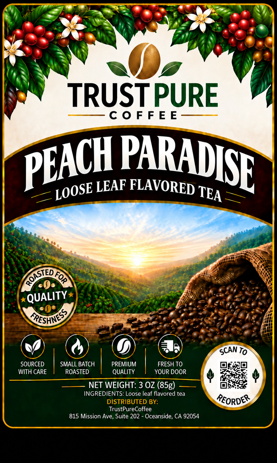 Peach Tea | Juicy, Fruity & Refreshingly Smooth | TrustPureCoffee