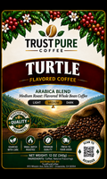 Chocolate Turtle Flavored Coffee | Chocolate Caramel Pecan Coffee | TrustPureCoffee
